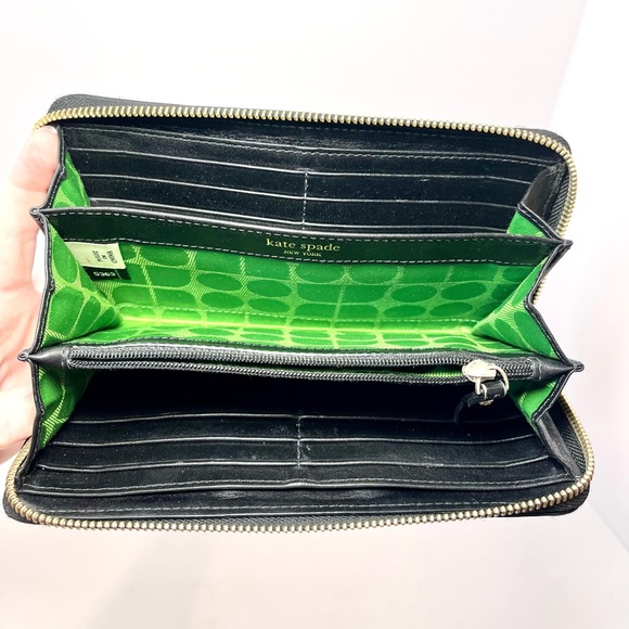 Kate Spade Black Nylon Accordion Zip-Around Wallet - Picture 6 of 6